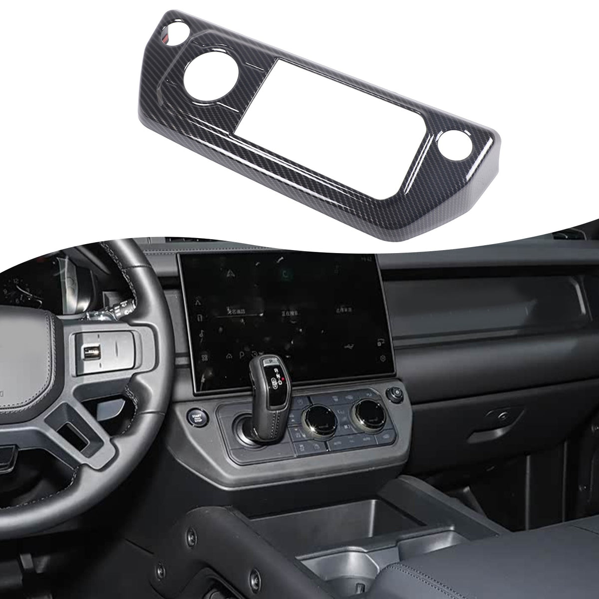 Carbon Fiber ABS Center Console Gear Shift Trim For Land Rover Defender L663 26+ 13