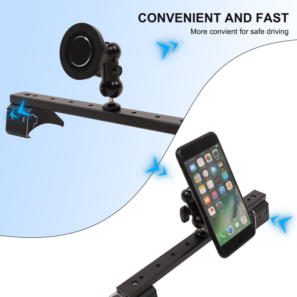 Magnetic Console Multi-Function Phone Mount Bracket For Toyota FJ Cruiser 07-21 10