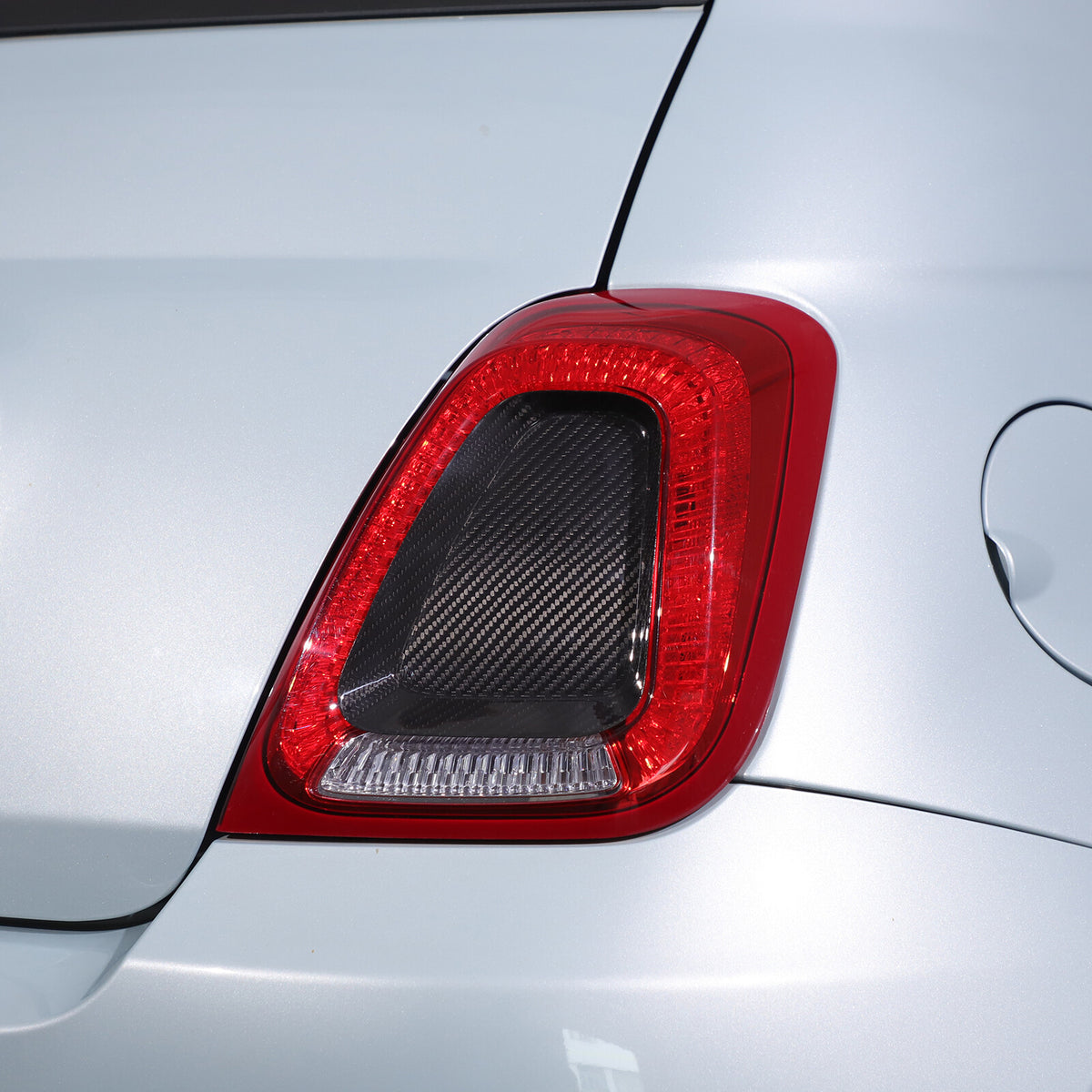 Real Carbon Fiber Rear Tail Light Panel Trim for Fiat 500 Abarth 595 695 16+ 7
