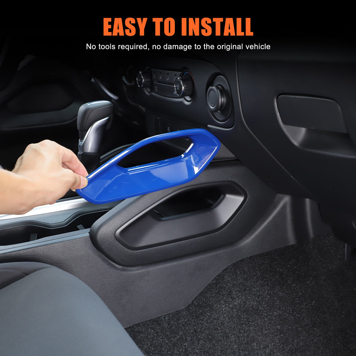 ABS Blue Center Console Side Armrest Frame Trim For Nissan Frontier 2022+ US 3