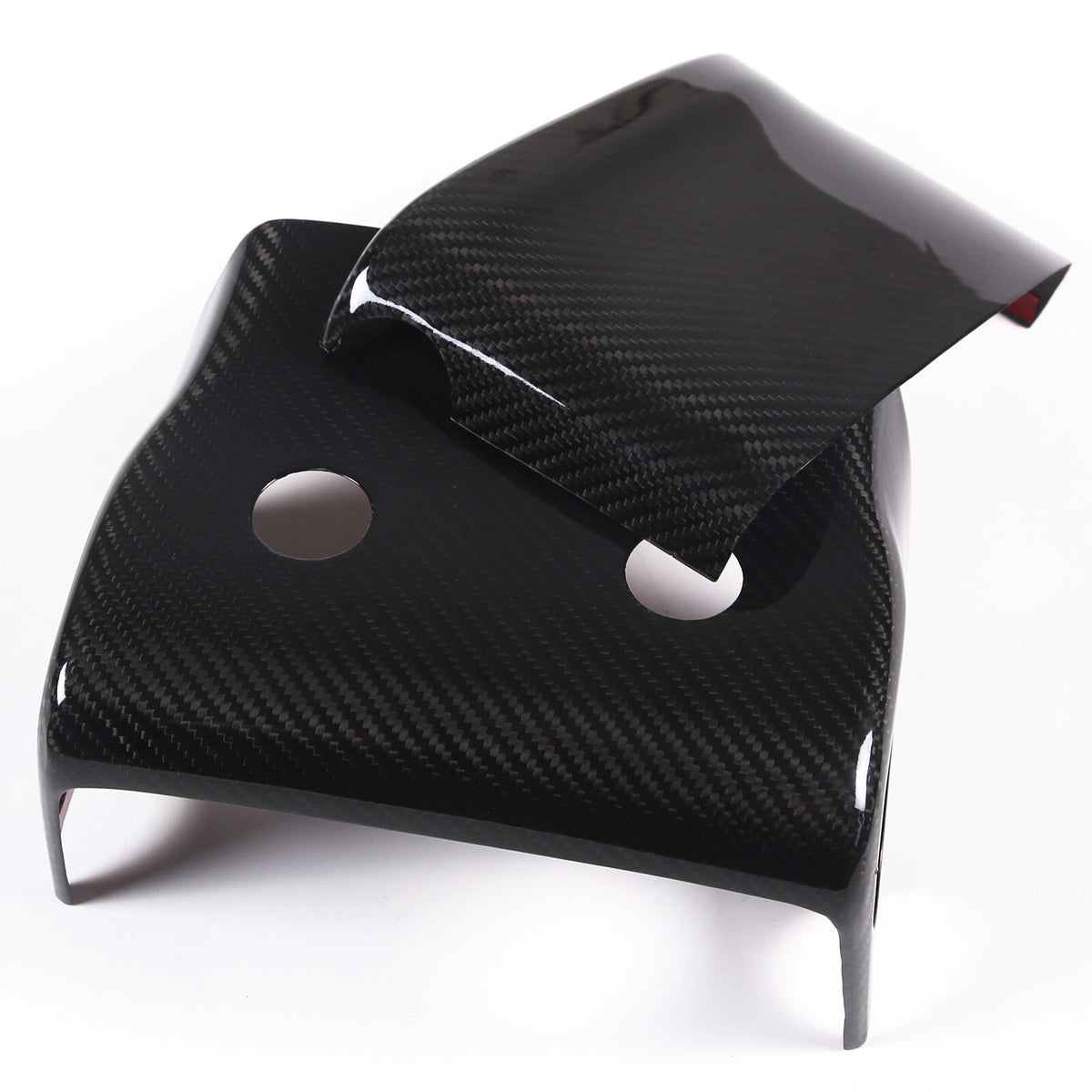 Real Carbon fiber Steering Wheel Base Trim Cover Frame For Jaguar F-TYPE 13-24 6