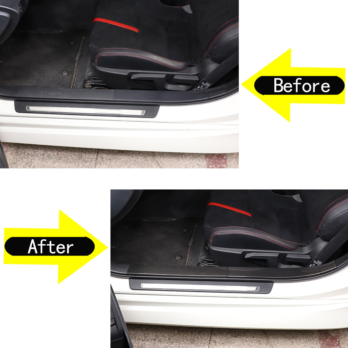 Door Sill Plate Protector Guards Strip Cover Trim For Toyota GR86/Subaru BRZ 22+ 10