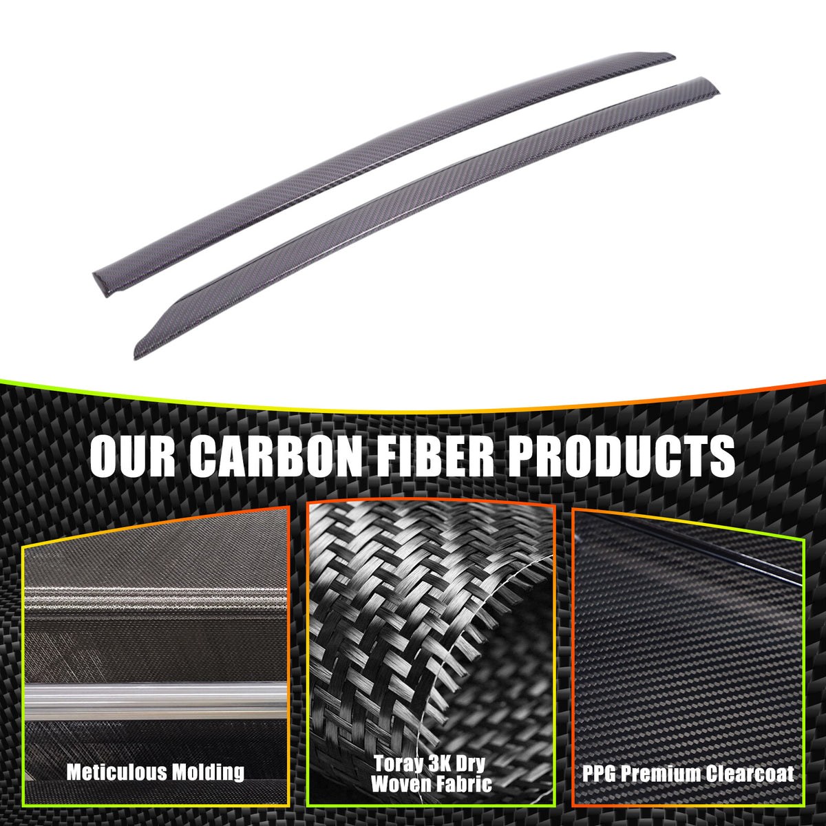 Purple Real Carbon Fiber Window Triangle A-Pillar Cover For Corvette C6 2005-13 21