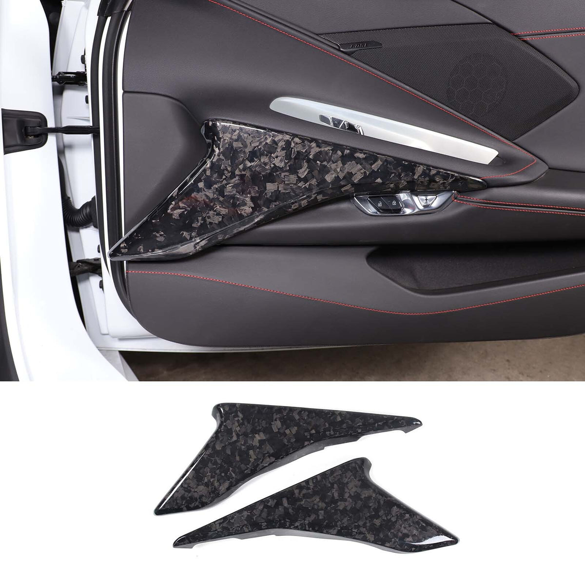 Forged Real Carbon Fiber Full Interior Set Cover Trim Kit For Corvette C8 20-25 - Variants 16-20 26
