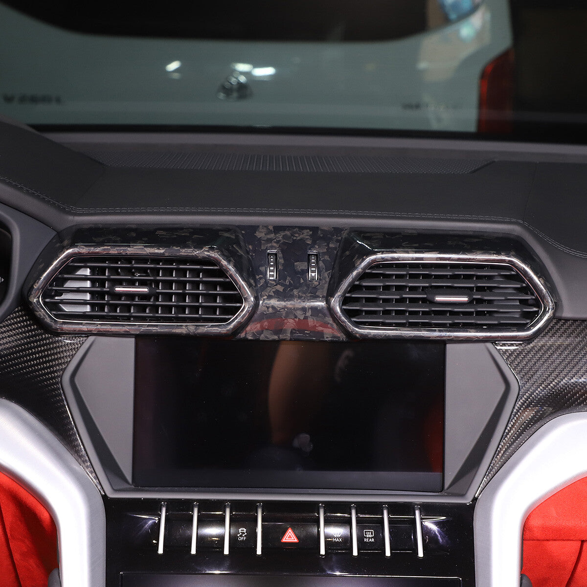 Forged Carbon Central Console Air Vent Outlet Trim For Lamborghini URUS 2018-23 4