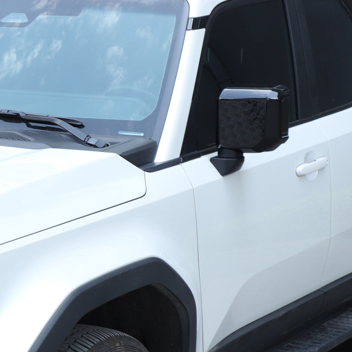 Glossy Black Rearview Mirror Trim For Toyota Land Cruiser Prado LC250 24+ US 12