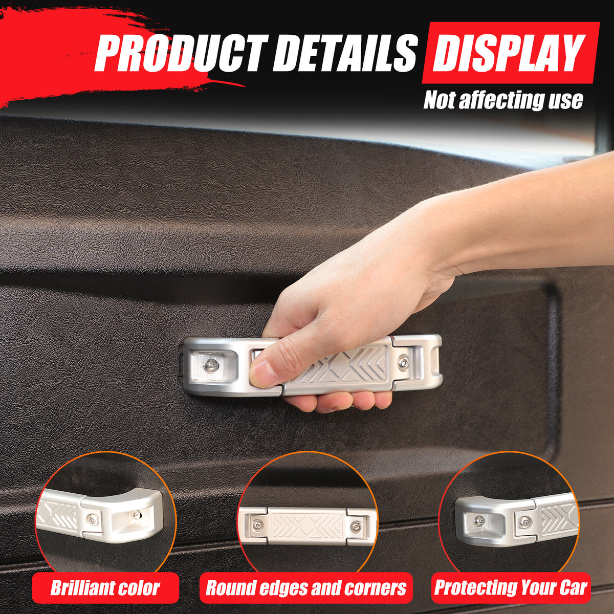 Mecha Silver Replacement Interior Door Handle Grab For LR Defender L316 2004-18 21