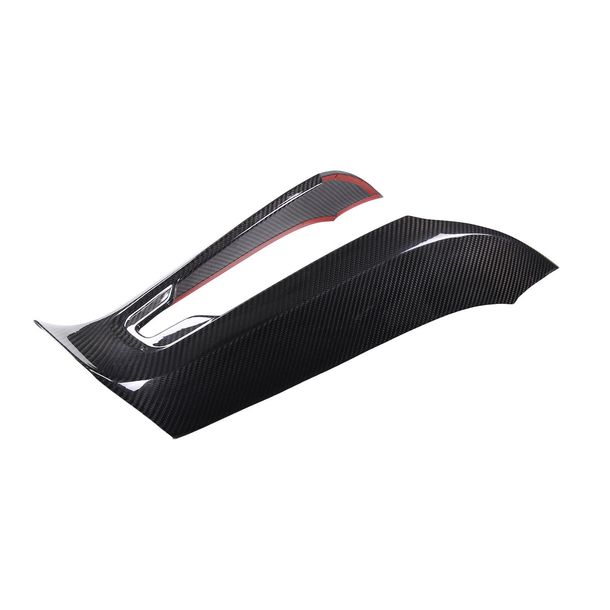 Real Carbon Fiber Waterfall Console Wireless Charger Cover For Corvette C8 20+US 16