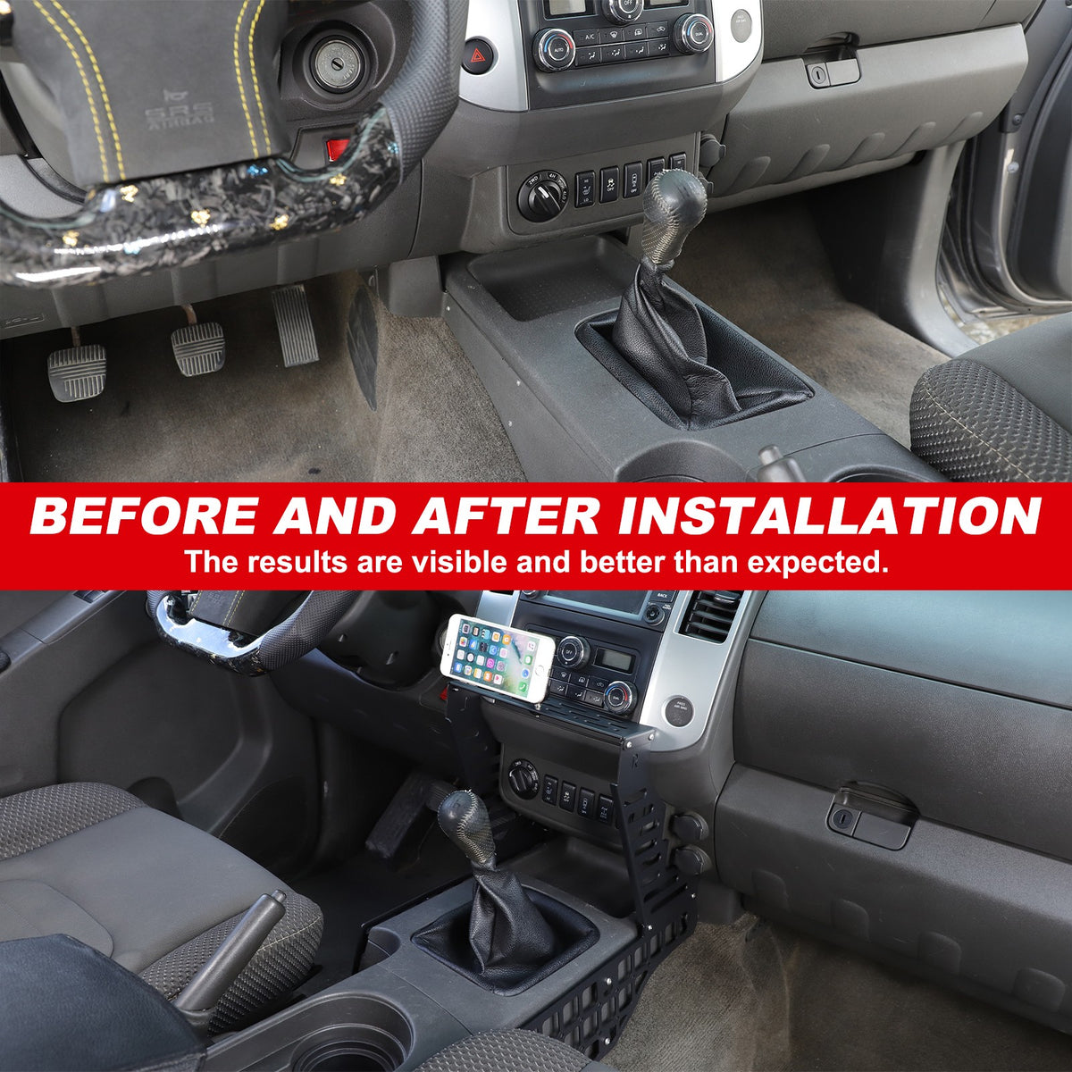 Center Console Multi-Functional Expansion Platform For Nissan Frontier 2009-2017 4