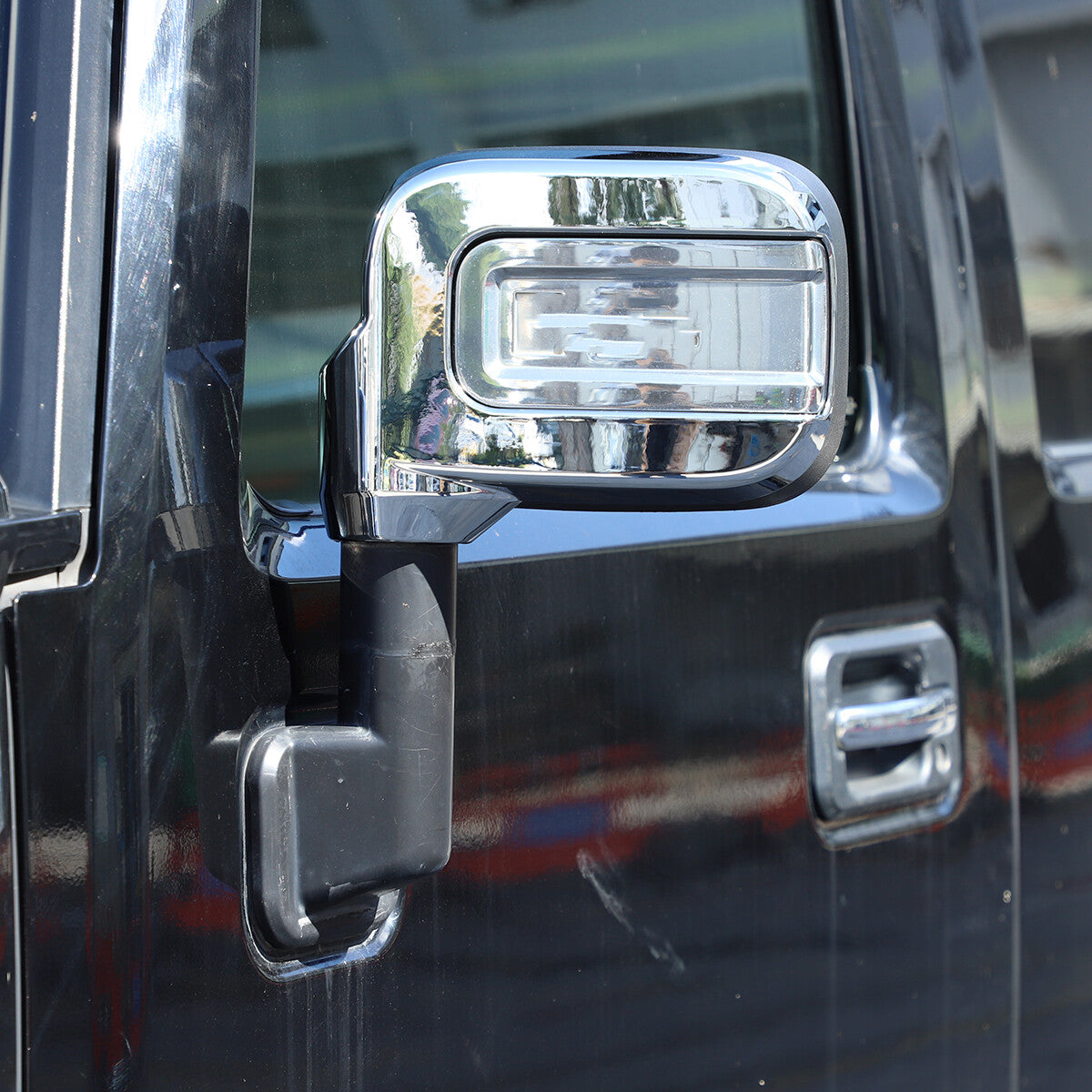 Chrome ABS Side View Mirror Shell Protect cover Trim 10Pcs For Hummer H2 03-09 10