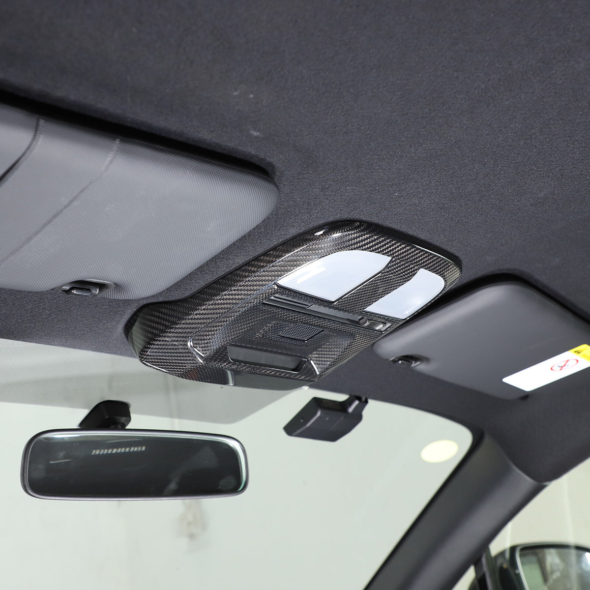 Real Carbon Fiber Reading Light Lamp Frame Cover Trim For Subaru 2022-2023 6