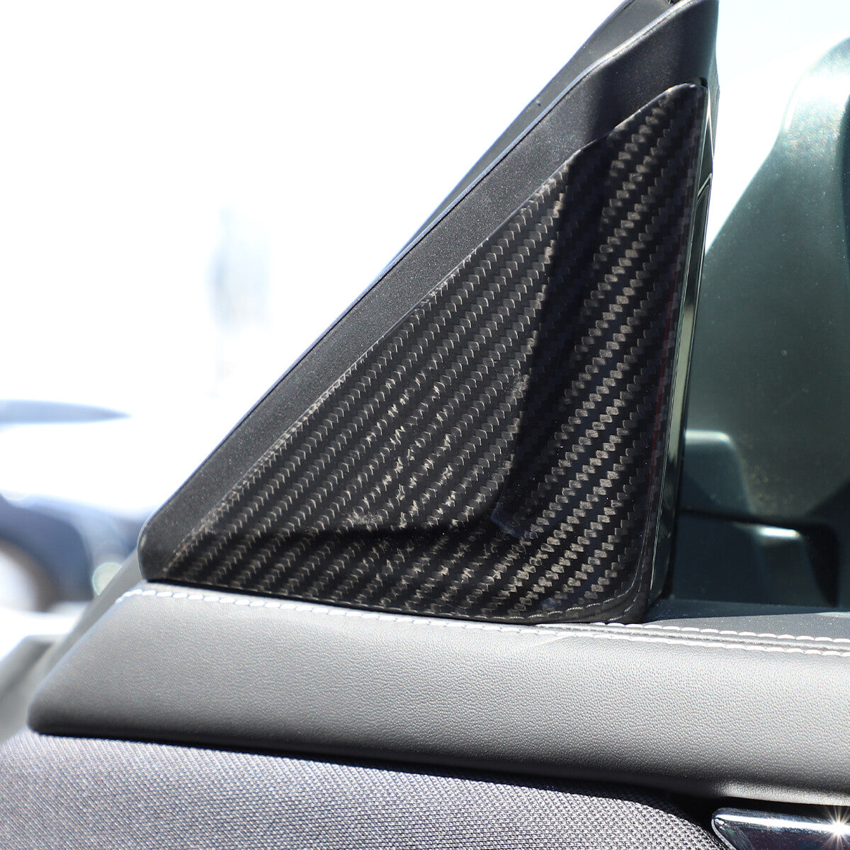 Real carbon fiber For Maserati Ghibli 2014-2022 Inner A-pillar horn cover trim 11