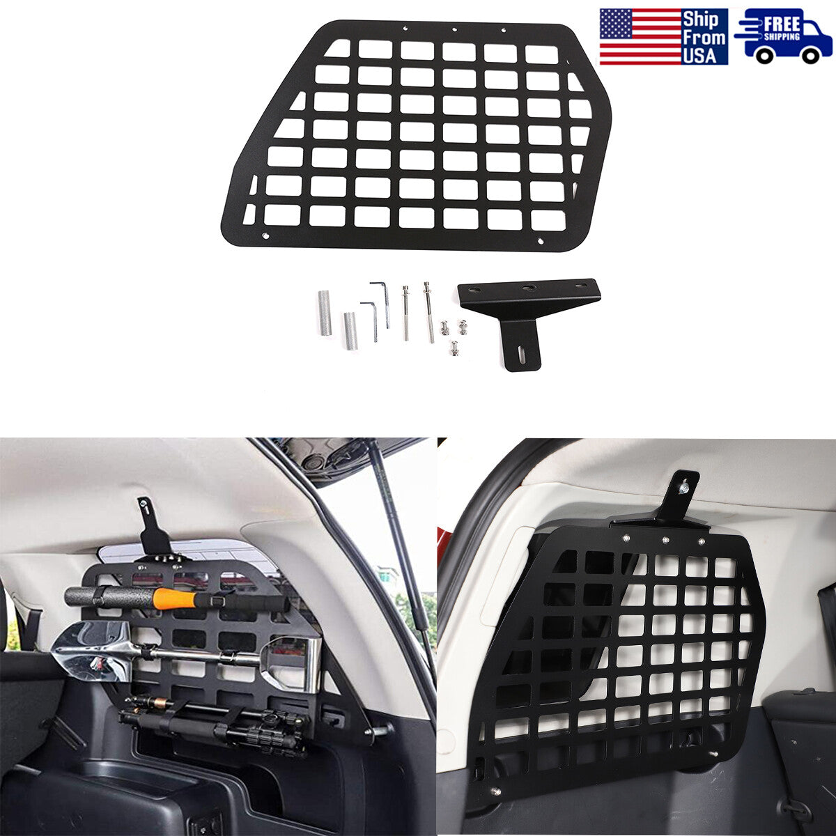 For Toyota FJ Cruiser 2007-21 Main Driver Side Cargo Area Molle Multi-Panel Trim 1