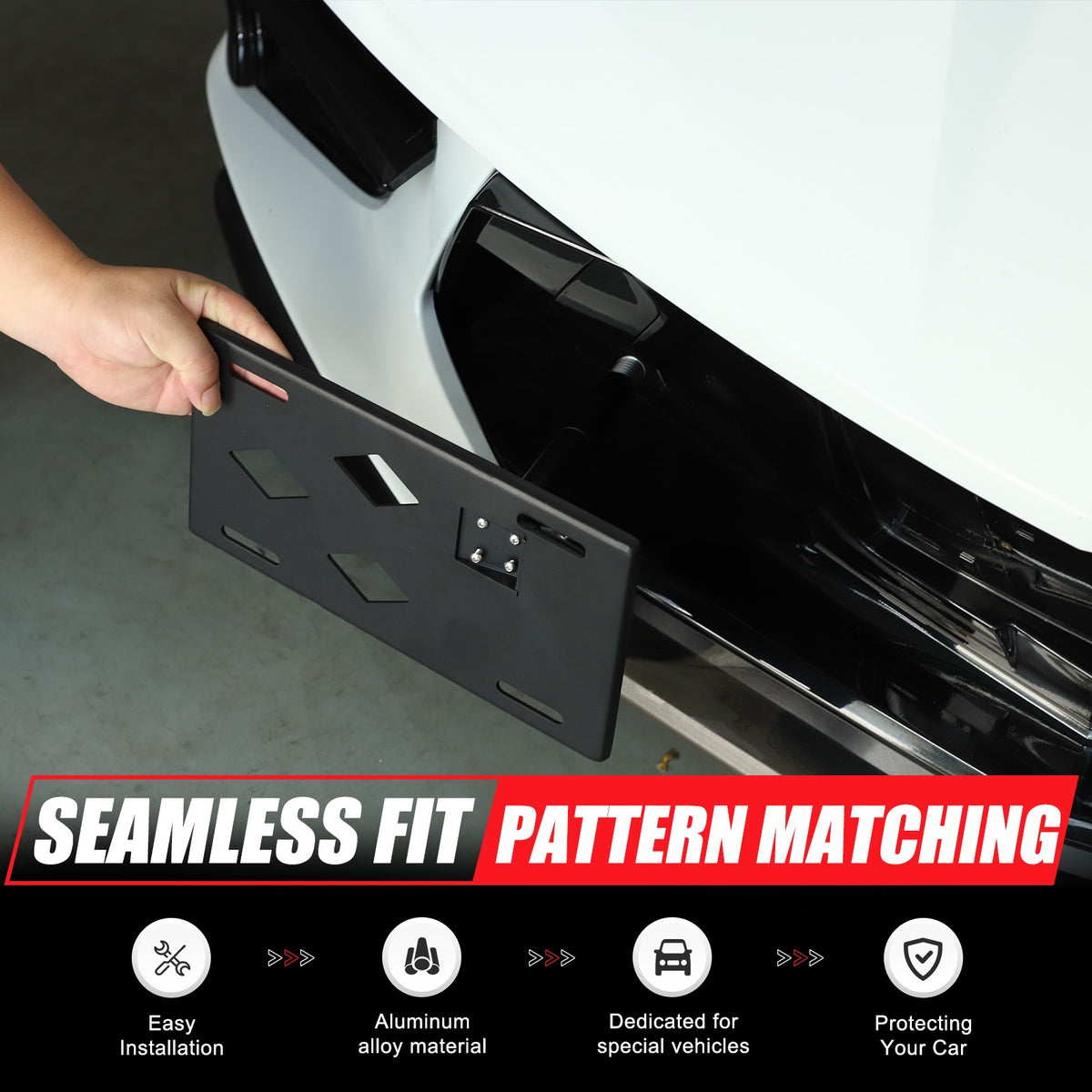 Front License Plate Side Mount Bracket US Version For Corvette C8 2020+ 7
