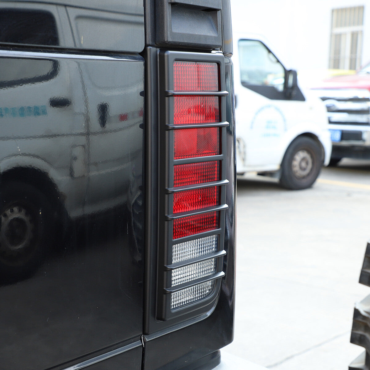 Matte Black Rear Tail Light Lamp Trim Cover Frame Fit For Hummer H2 2003-2009 2