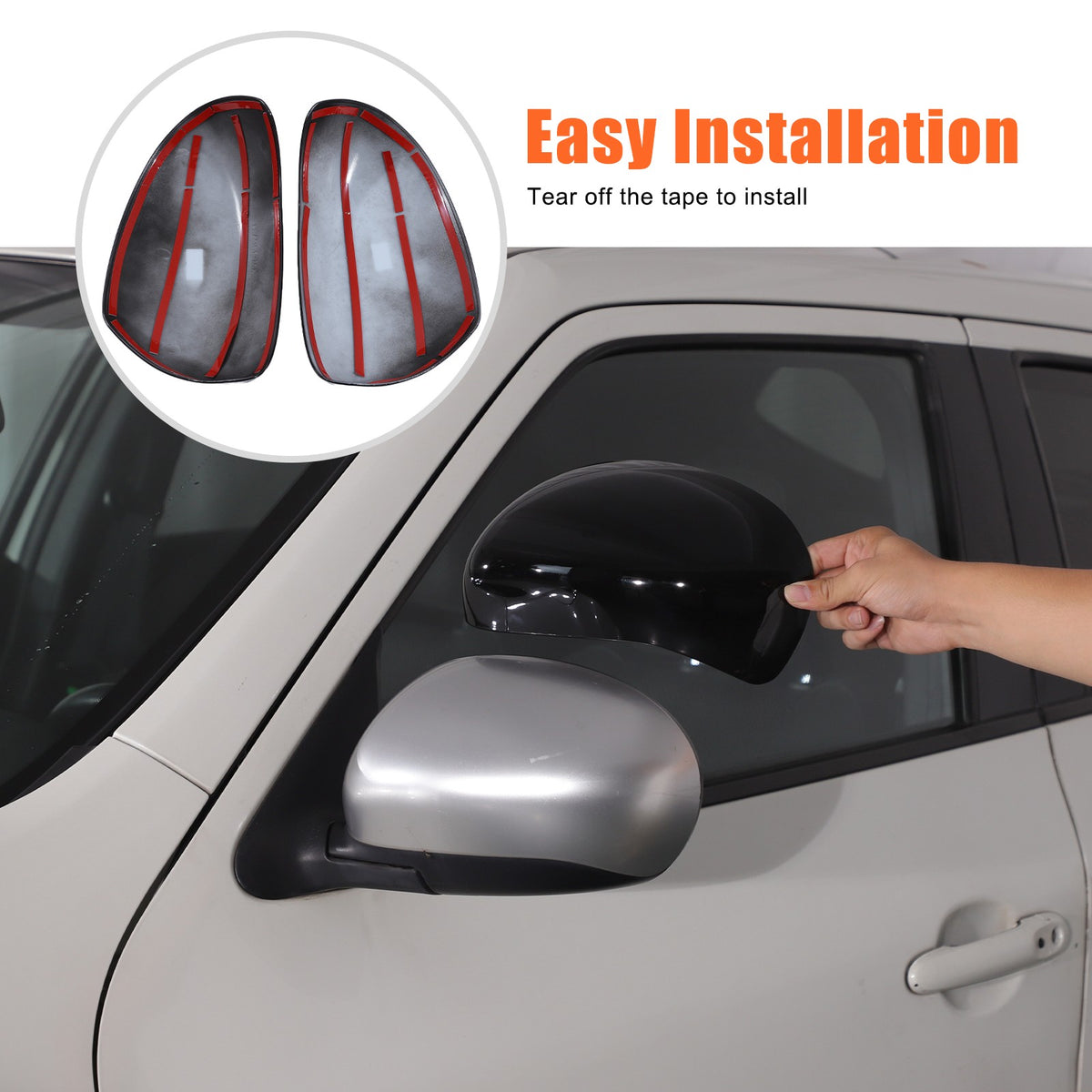 Piano Black ABS Full Wrap Exterior Side Mirror Cover For Nissan Juke 2010-2014 8