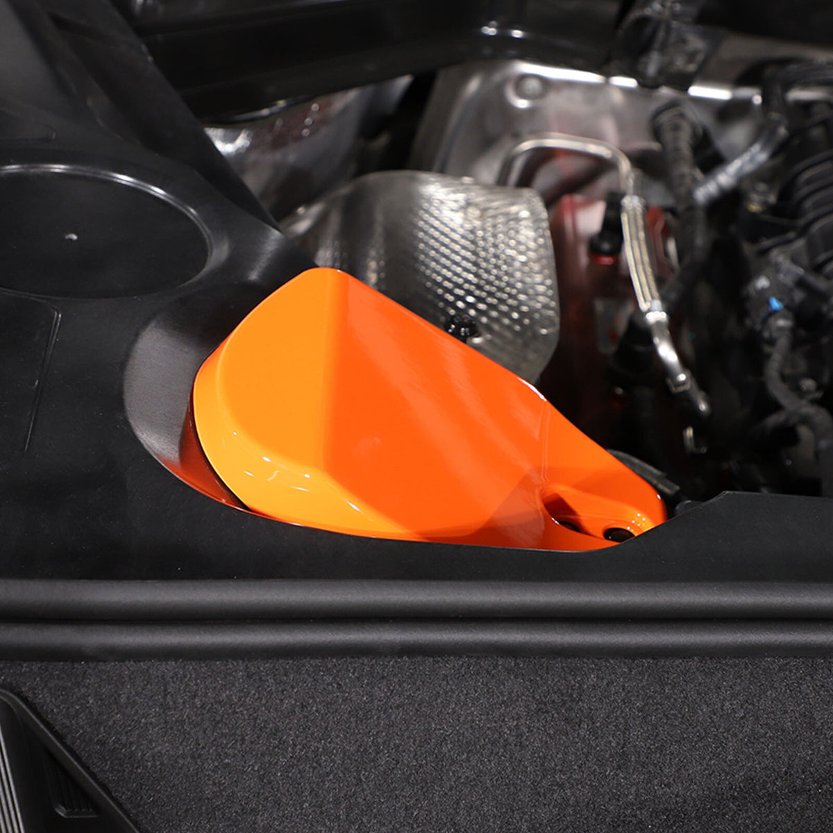 Orange Rear Shock Tower Protective Cover Trim For Corvette C8 Coupe 20-26 11
