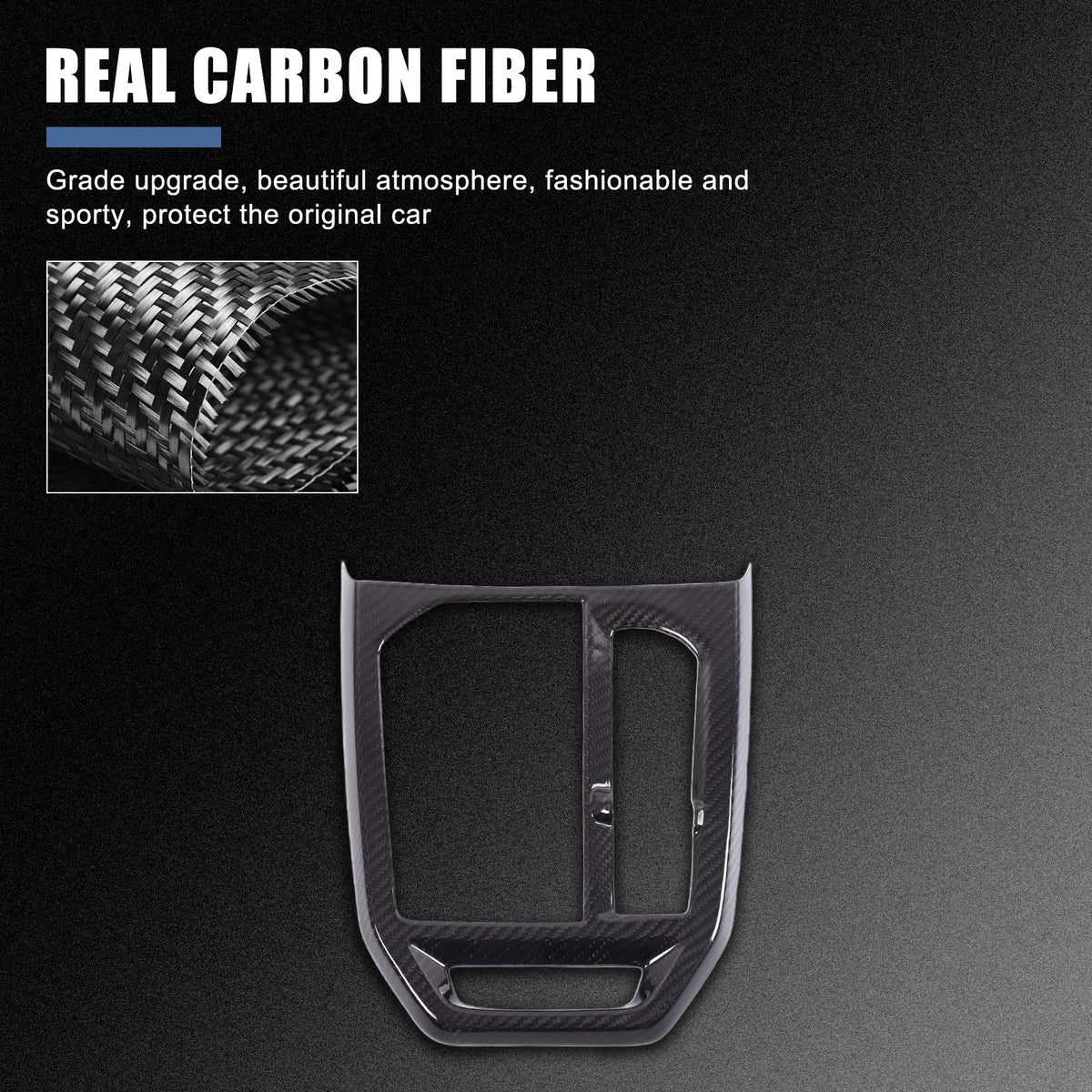 Real Carbon Fiber Center Console Gear Shift Frame Trim For BMW iX I20 2022-2024 12