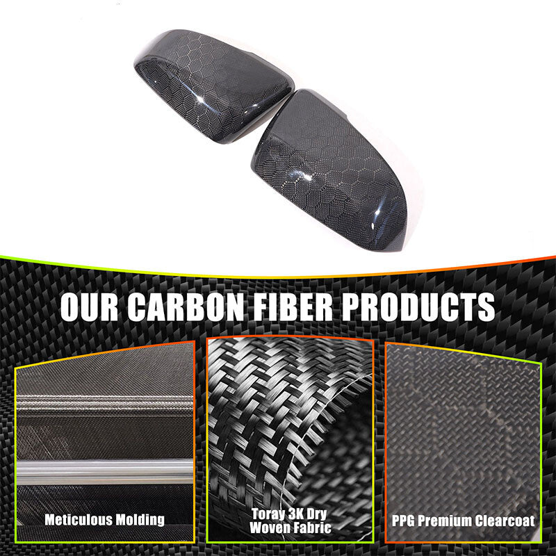 Honeycomb Carbon Fiber Side Mirror Cover Trim Fit For Toyota Supra A90 2019-24 5