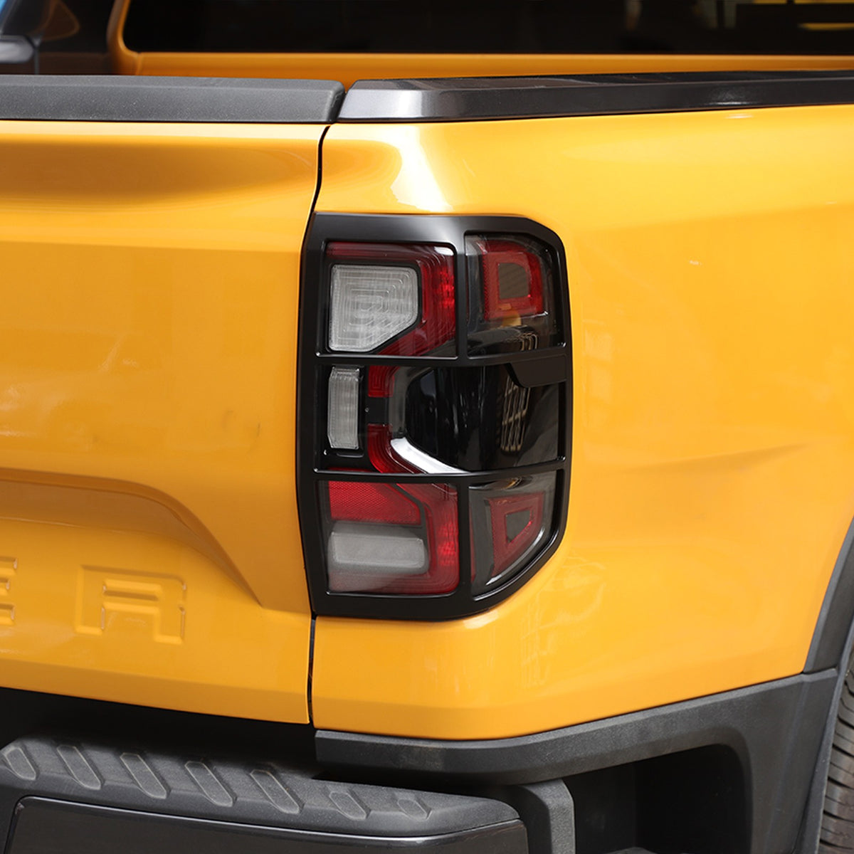 Matte Black ABS Tail Light Frame Trim For Ford Ranger T9 2023+ US 17