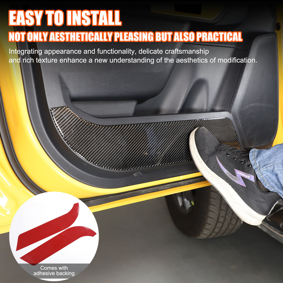 Front & Rear Door Bottom Anti-Kick Sticker Trim For Ford Ranger Raptor T9 2024 15