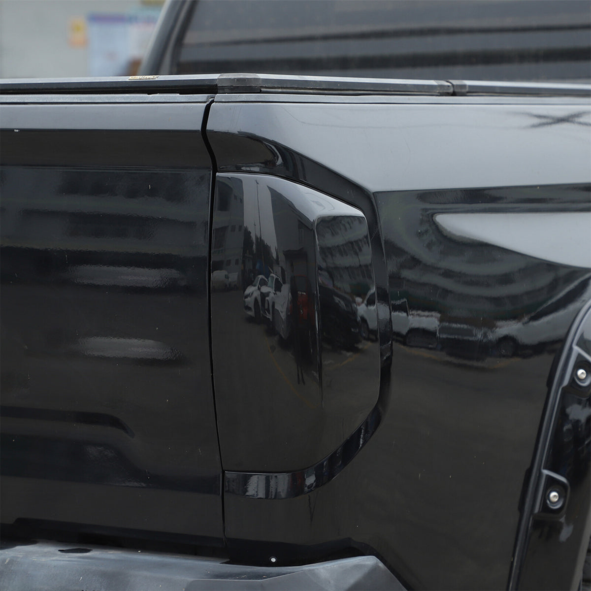 Smoked Black Rear Tail Light Lamp Guard Cover Trim For Toyota Tundra 2014-2021 17