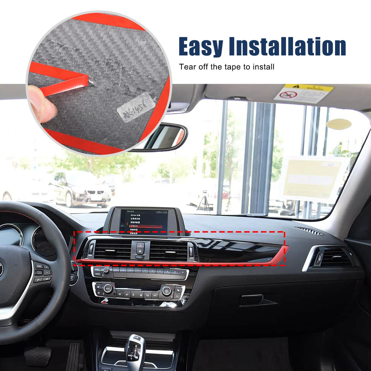 Real Carbon Fiber Dashboard Panel Trim For BMW 1 2 Series F20/F21/F22/F23 17-19 4