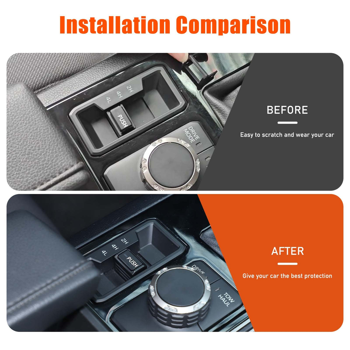 Matte Black ABS Interior Decoration Cover Trim Kit For Toyota Tundra 2022-26 US - Variants 1-5 21