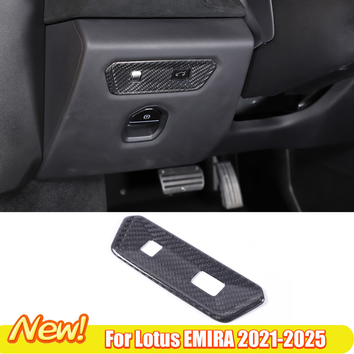 Real Carbon Fiber Full Interior Set Decor Cover Trim Kit For Lotus Emira 2021+ 11