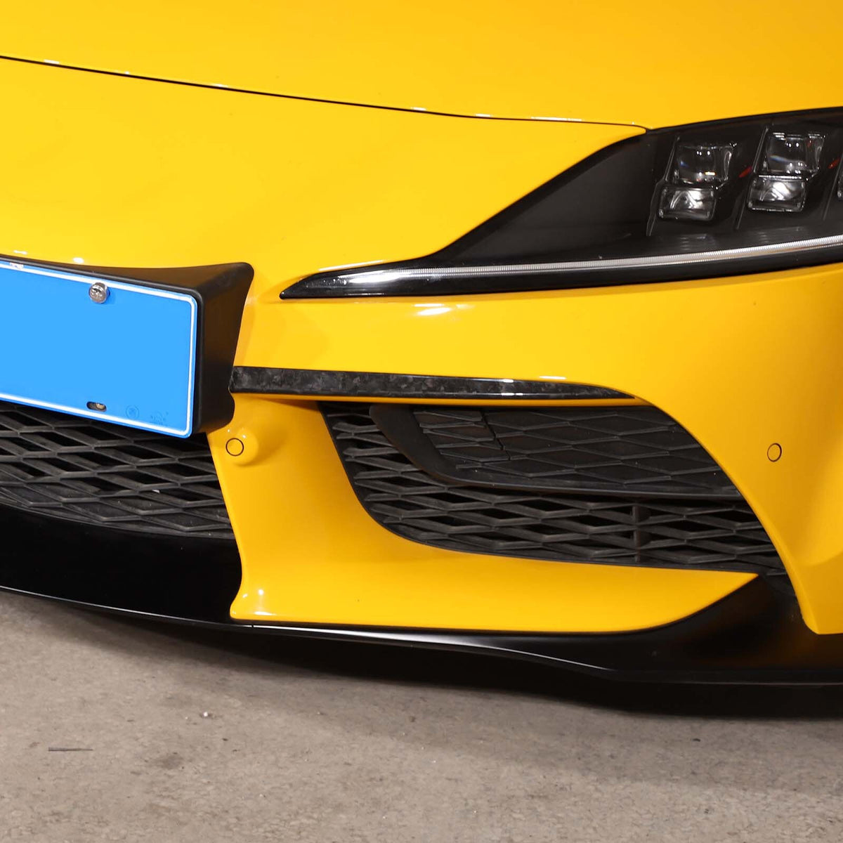Forged Real Carbon Fiber Front Bumper Trim Strip Cover For Toyot Supra 2019-2024 14