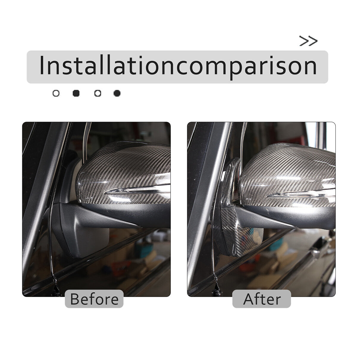 Carbon Fiber rearview mirror base cover trim decor For Benz G-Class W463 19-20 7