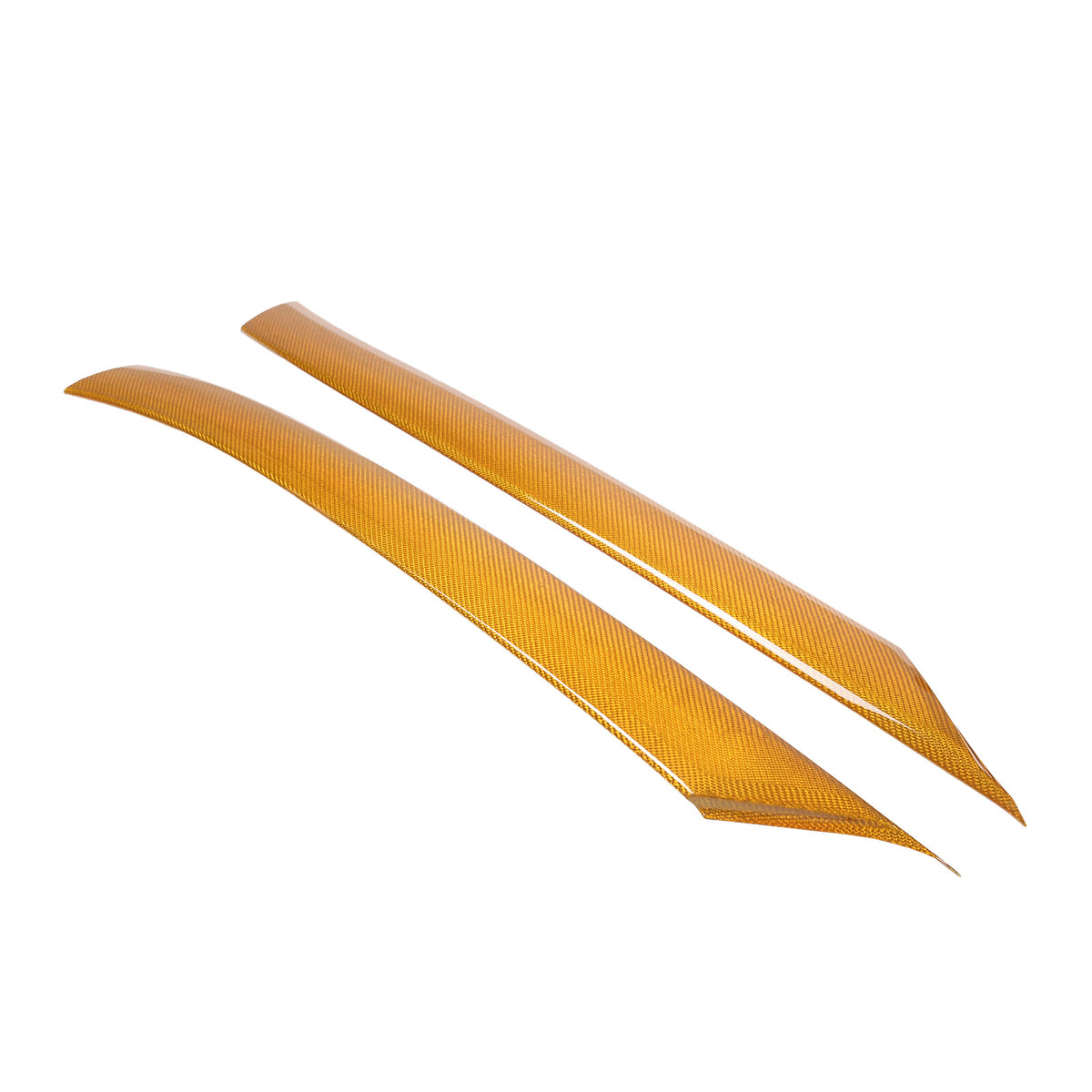 Yellow Carbon Fiber Front Window A Pillar Layover Trim For C8 Corvette 20-26 13