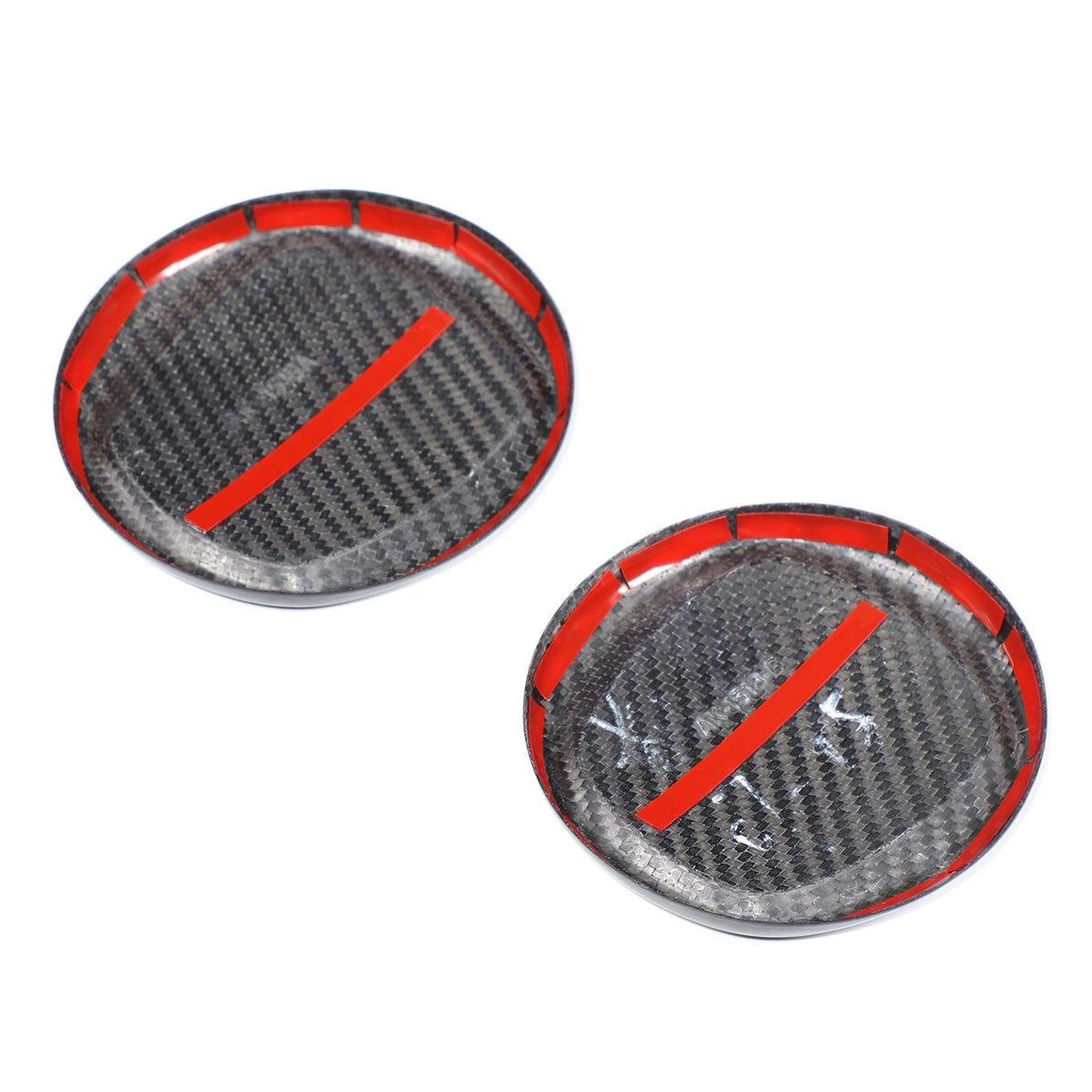 Real Carbon Fiber Front & Rear Emblem Cover Trim For Fiat 500 312 2016+ 17