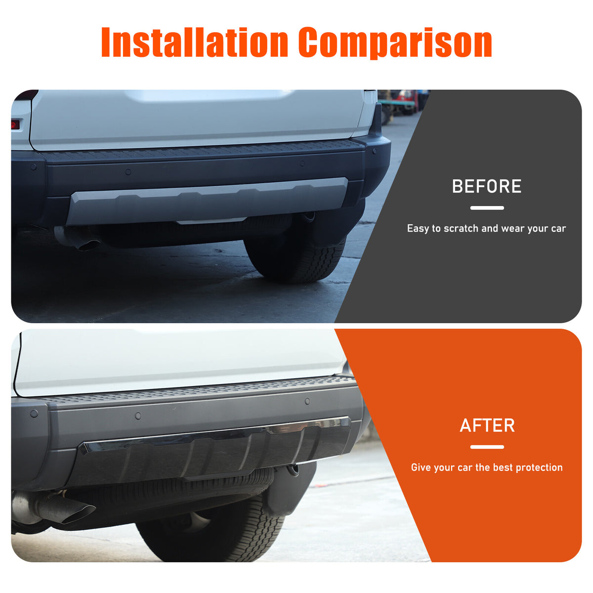 Glossy Black Rear Bumper Spoiler Guard For Toyota Land Cruiser LC250 24+ 12