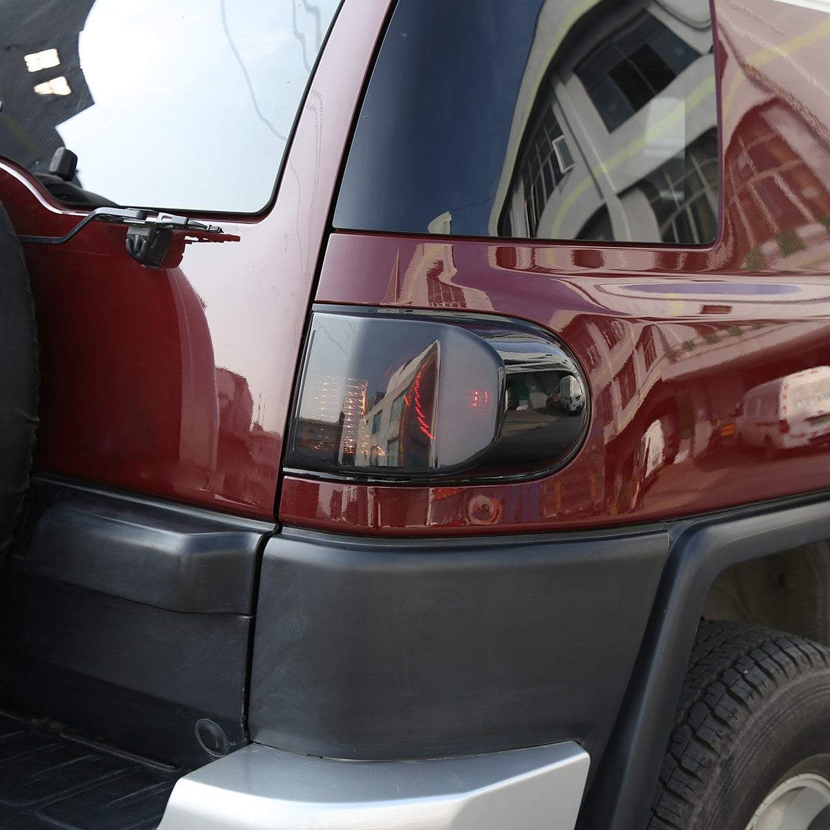 Smoked Black Tail Light Lamp Cover Guard Trim For Toyota FJ Cruiser 2007-21 2
