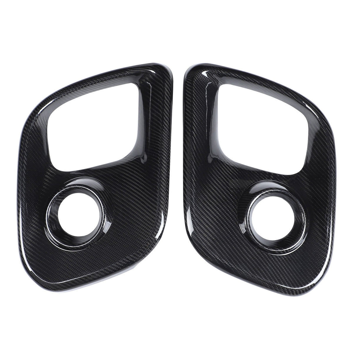 Real Carbon Fiber Front Fog Light Cover Trim For Fiat 500 Abarth 312 2017+ 5