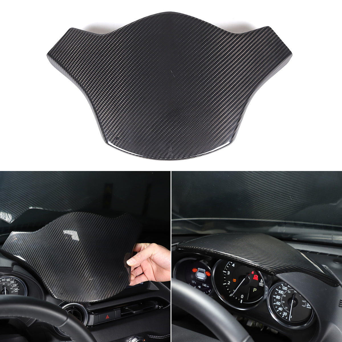 Real Carbon Fiber Interior Center Console Trim Kit Set For Mazda MX-5 Miata 16+ 11