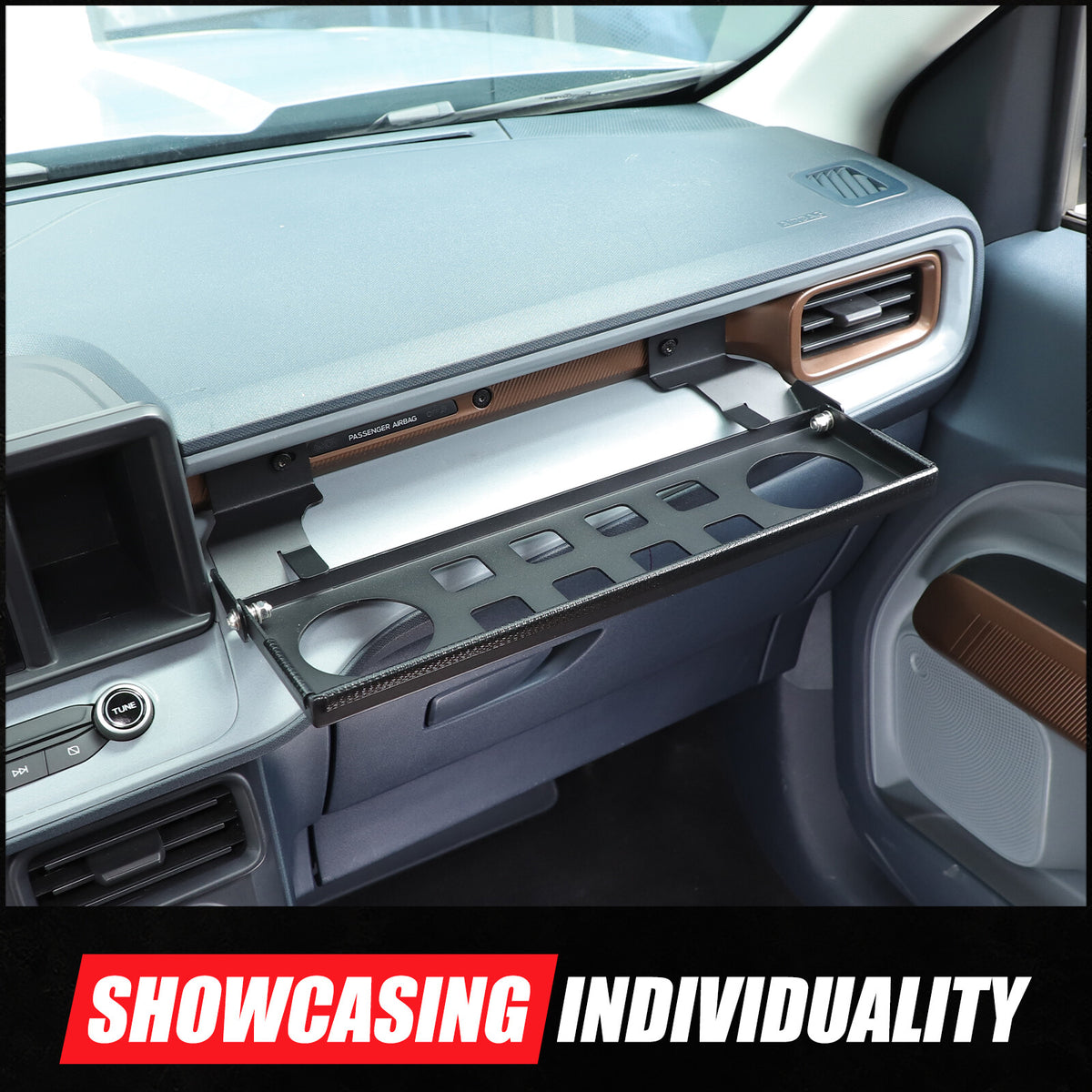 Aluminum Multi-functional Passenger Side Storage Rack For Ford Maverick 2022+ 13