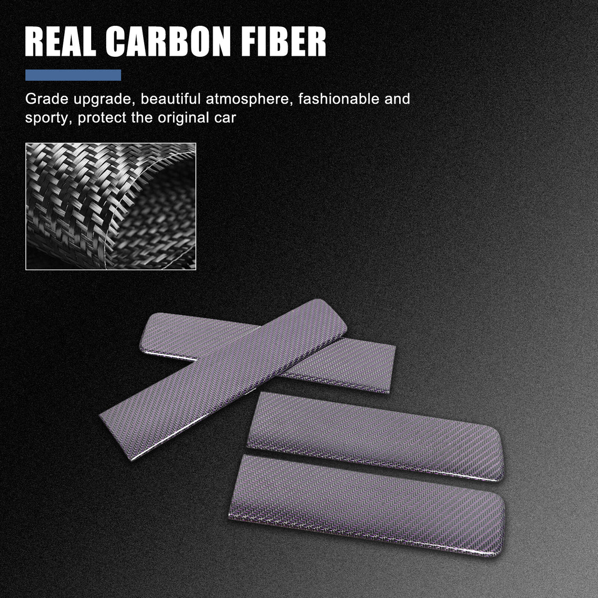 Purple Real Carbon Fiber Interior Door Panel Trim For Benz W463 G550 G63 2019+ 10