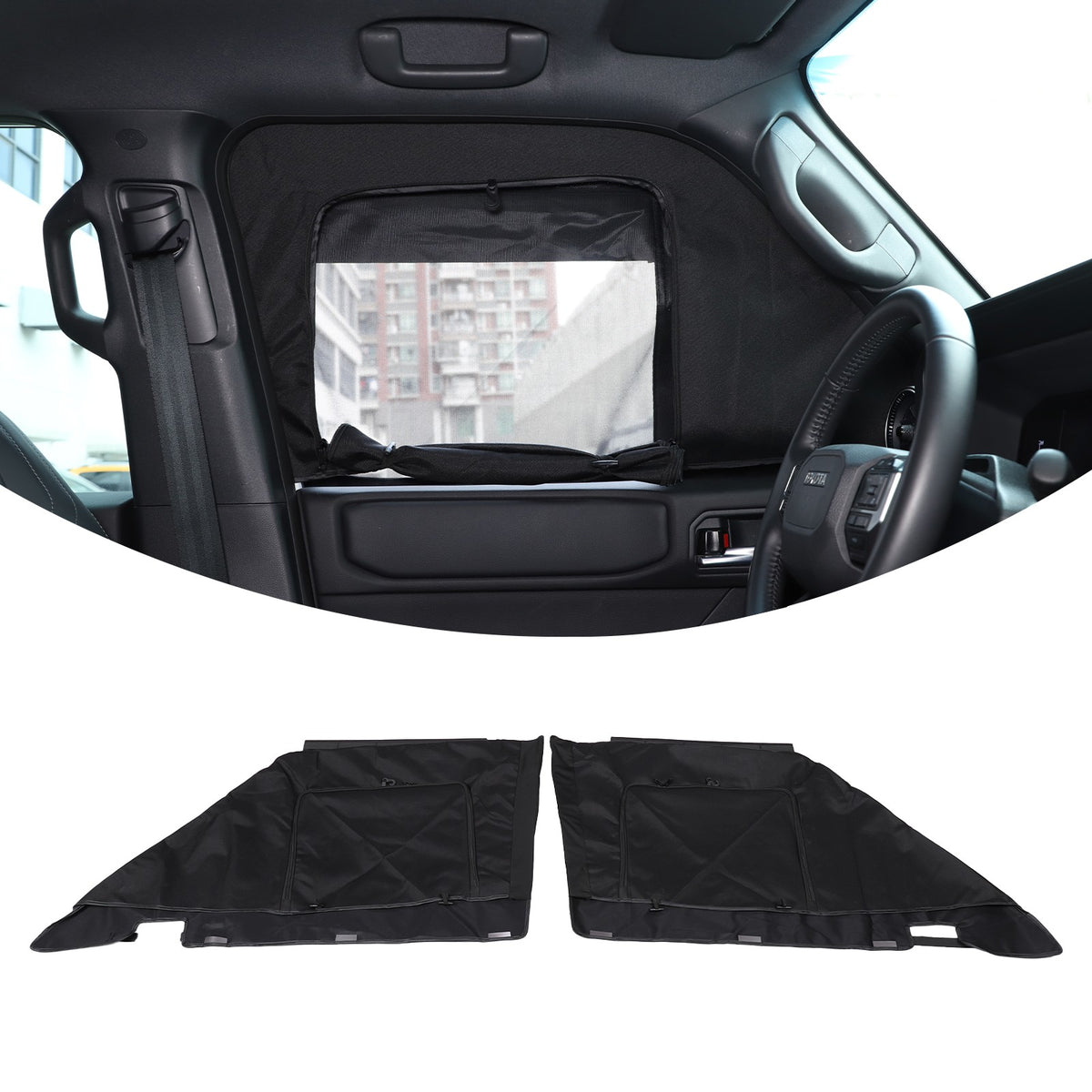 Front Window Vent Visor Sun Shade Cover For Toyota Land Cruiser Prado LC250 24+ 18