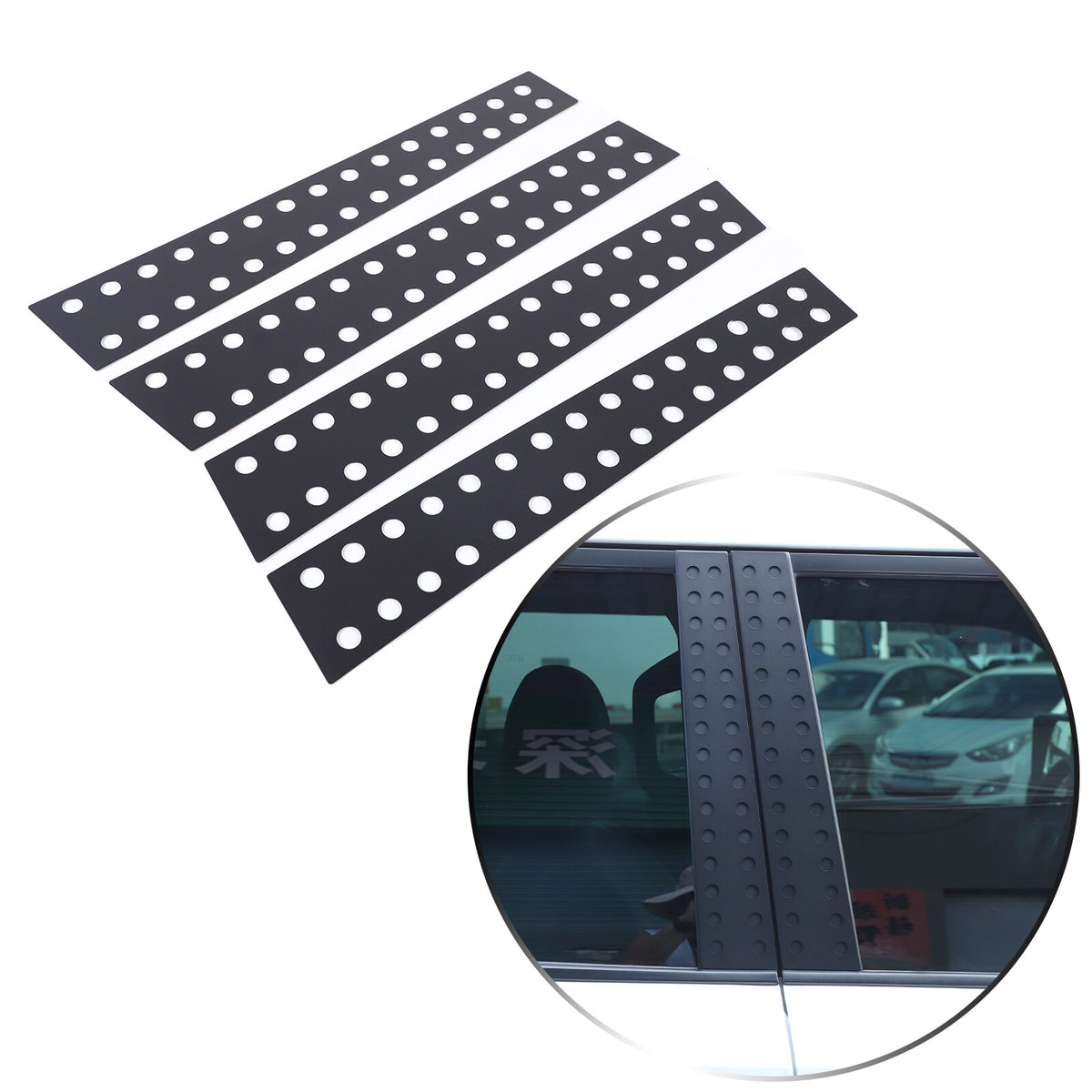 Black Alloy Window Center Pillar Trim Panel For Toyota Land Cruiser LC250 24+ 4