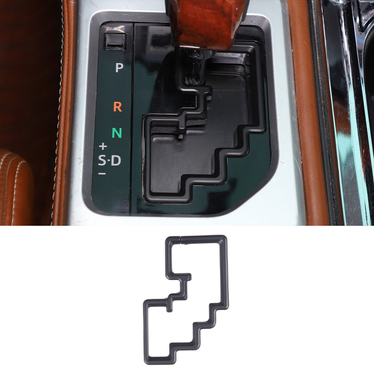 Matte Black Interior Center Console Trim Cover Kit Set For Toyota Tundra 14-21 - Styles 11-11 3