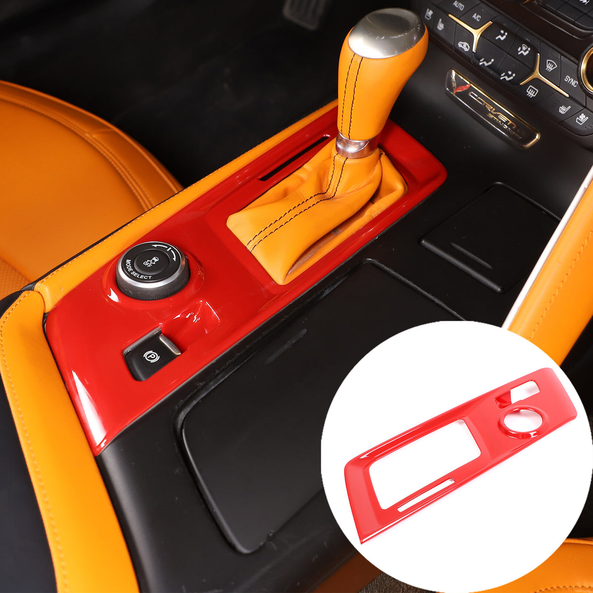 Sports Red ABS Interior Decoration Cover Trim Kit For Corvette C7 2014-19 - Styles 6-10 50