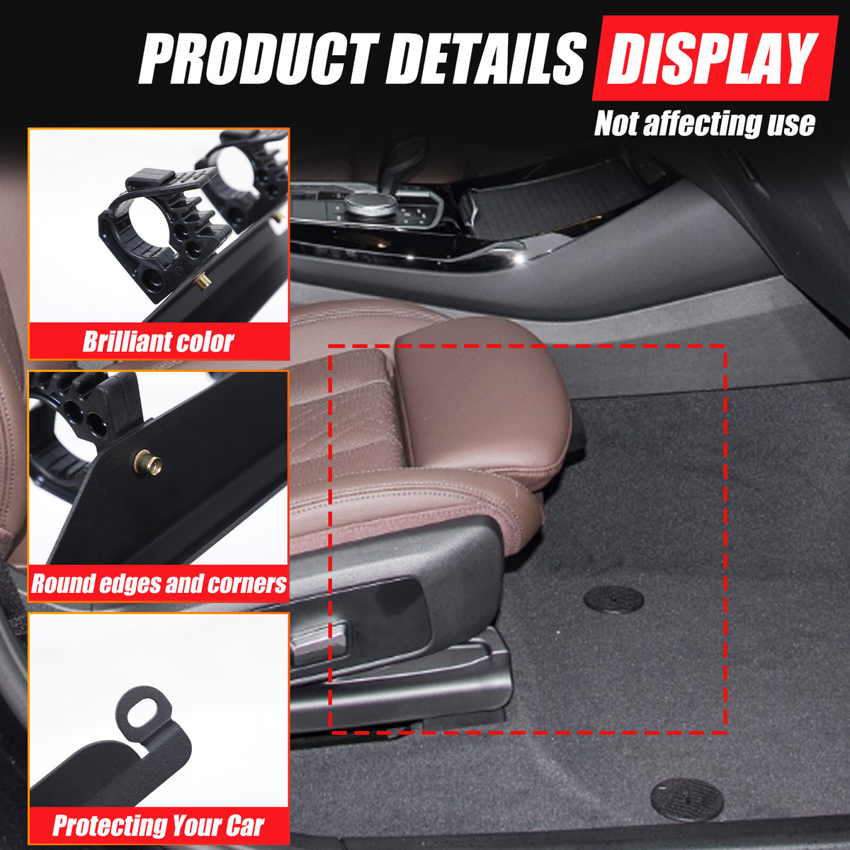 Passanger Side Under Seat Flashlight Holder Bracket Mount For BMW X3 G01 2018-22 9