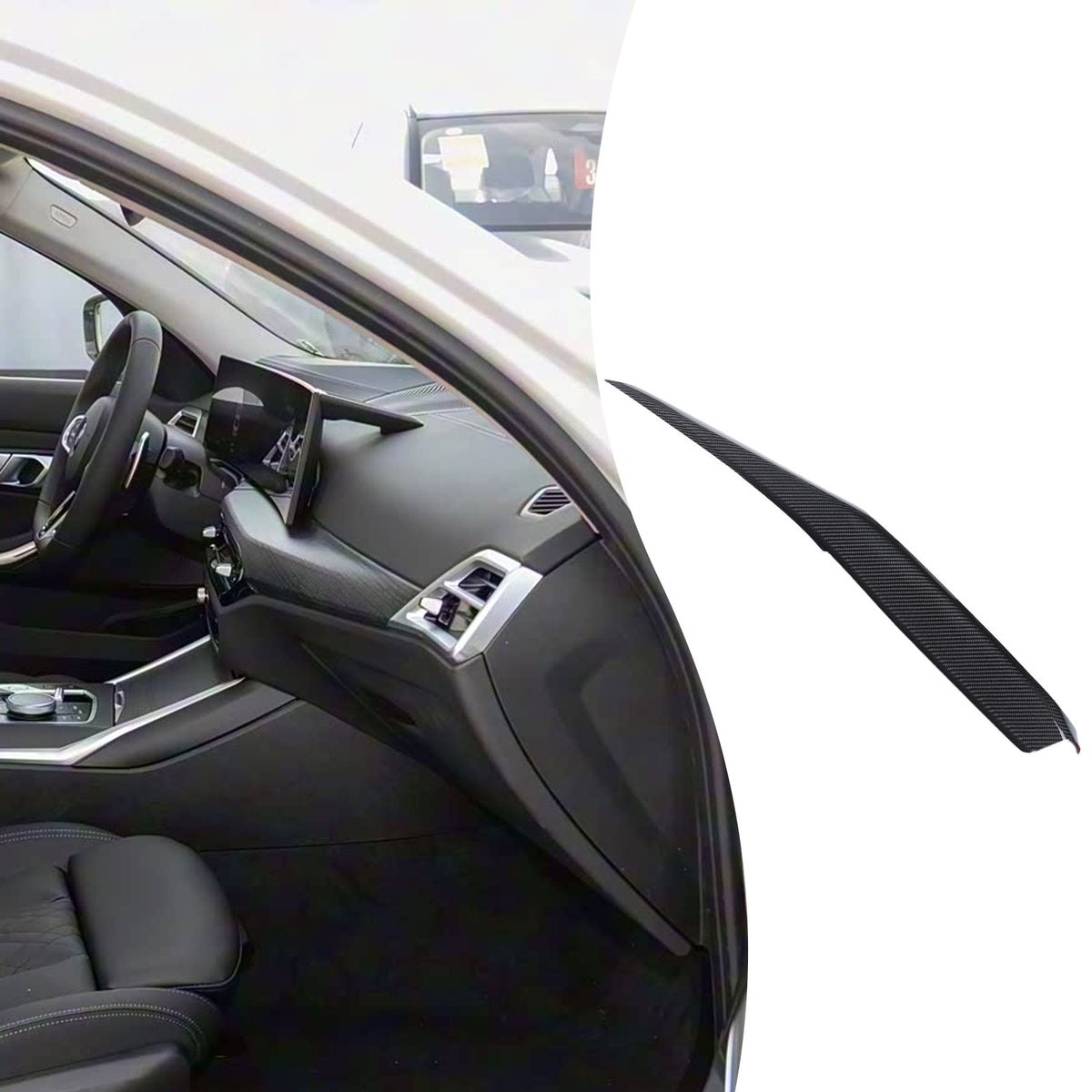 Real Carbon Fiber Center Console Trim For BMW 3 4 G20 G22 330i 430i 2025+ US 13