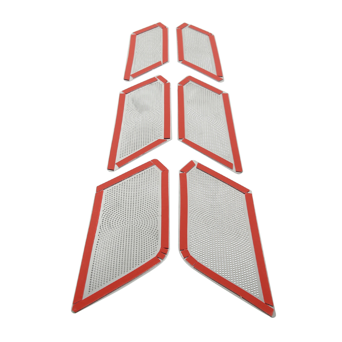 Perforated Rear Hood Vent Inserts for 2020-2026 C8 Corvette Brushed Stainless 5
