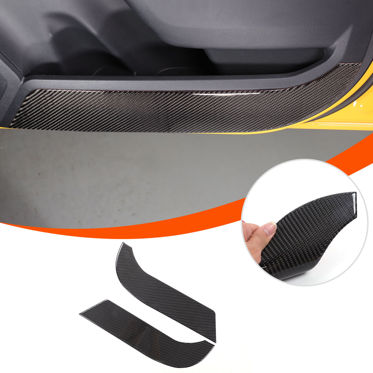 Front & Rear Door Bottom Anti-Kick Sticker Trim For Ford Ranger Raptor T9 2024 9