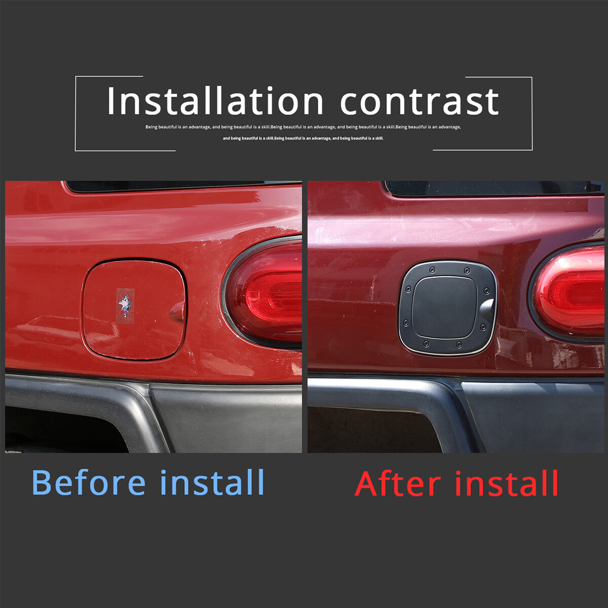 Matte Black ABS Full Exterior Cover Trim Set For Toyota FJ Cruiser 2007-2021 55