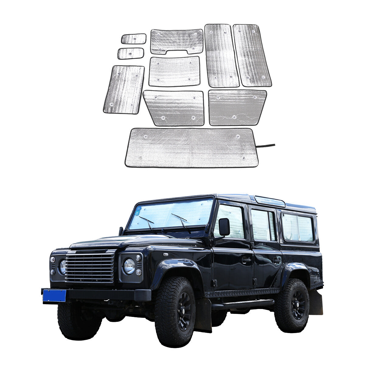 Car Full Window Sunshade Cover Shades Sun Visor For Land Rover Defender 2004-18 2