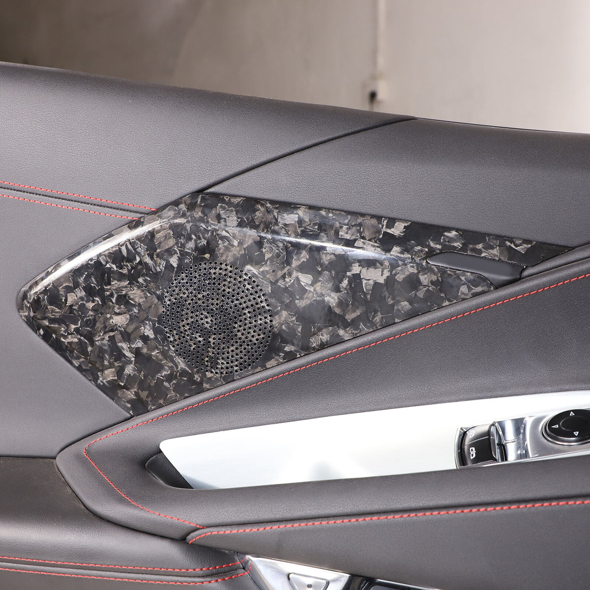 Forged Carbon Fiber Interior Door Speaker Cover For Corvette C8 Z51 Z06 1LT 20+ 1